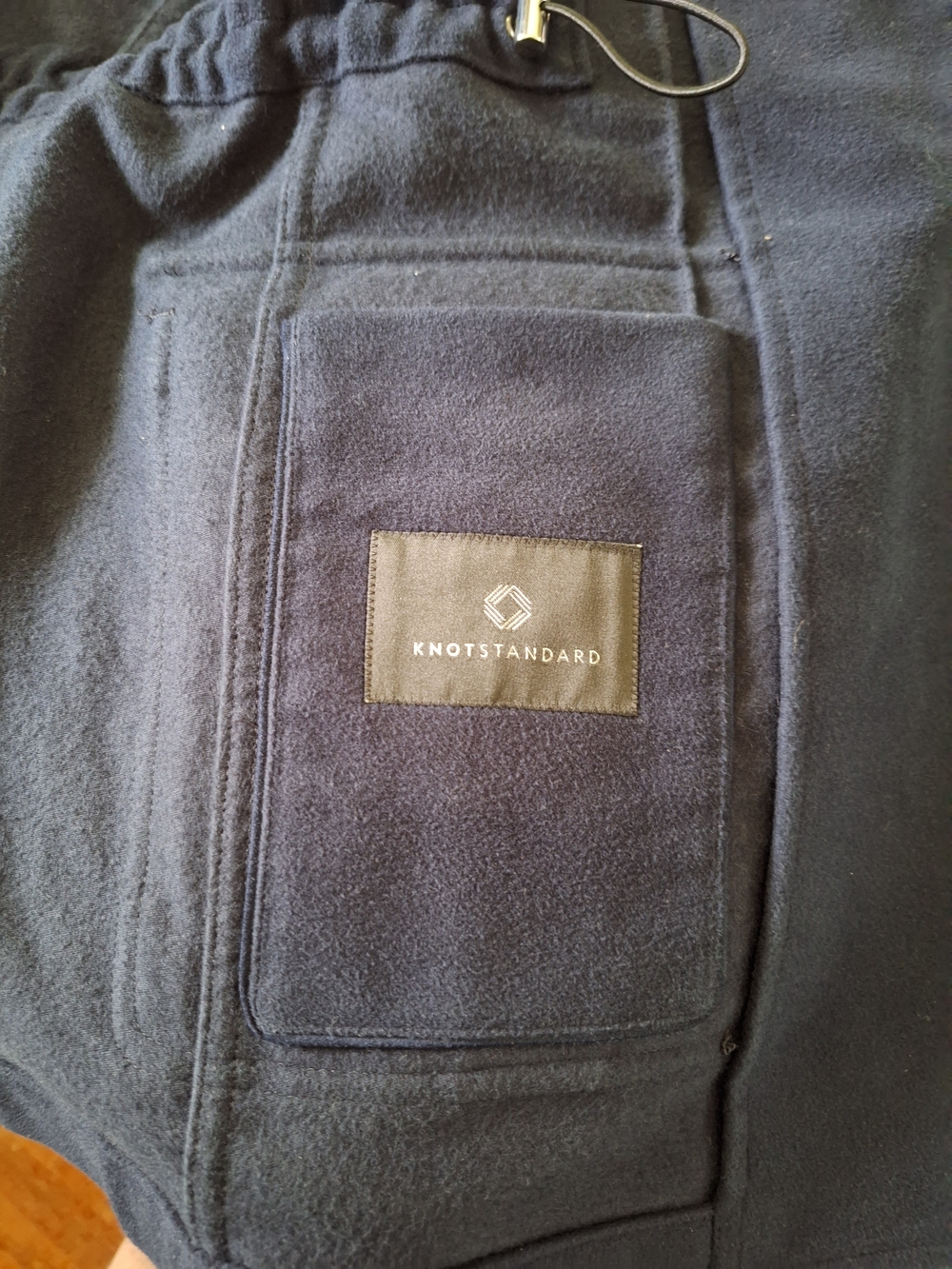 Men's Navy Holland & Sherry Moleskin Field Jacket - Picture 6 of 7